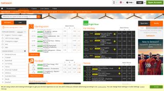 Online Betting and Odds | Bet with Betsson Sports
