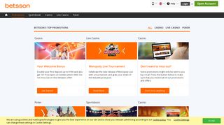 Promotions and Bonuses at Betsson