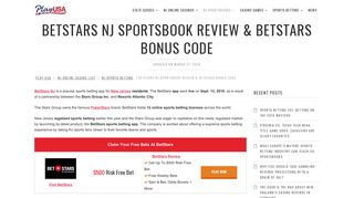 Betstars Bonus Code for $500 Free Bets + Betstars NJ App Review
