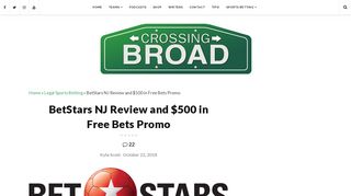 BetStars NJ Review and $500 in Free Bets Promo | Crossing Broad