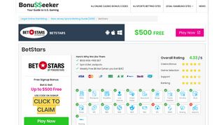 BetStars NJ - Get $500 FREE Bet - BetStars Promo Code (Feb 2019)
