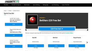 Get a Betstars Free Bet: Easy £20 Betting Offer available now!