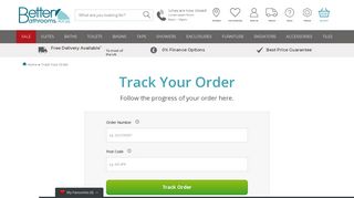 Track Your Order - Better Bathrooms