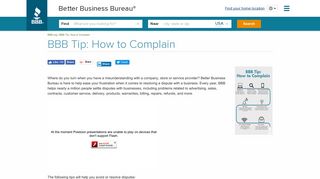 BBB Tip: How to Complain About a Business - Better Business Bureau