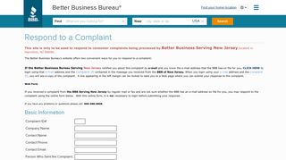 Respond to a Complaint - Better Business Bureau