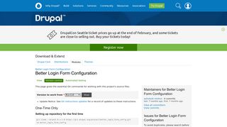 Better Login Form Configuration | Drupal.org
