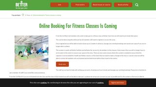 Online booking for Fitness classes is coming - Better: The Feel Good ...