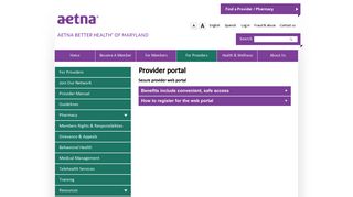 Provider portal | Aetna Better Health of Maryland