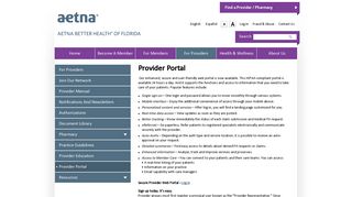 Provider Portal | Aetna Better Health of Florida - Aetna Medicaid