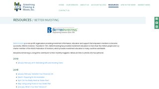 Better Investing - Armstrong, Fleming & Moore, Inc.