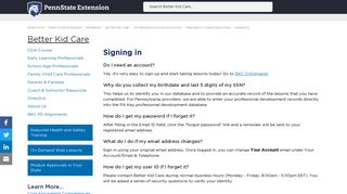 Signing in — Better Kid Care — Penn State Extension