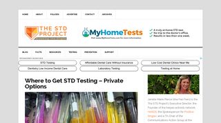 Where to Get STD Testing - Private Options - The STD Project