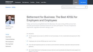 Betterment for Business: The Best 401(k) for Employers and Employees