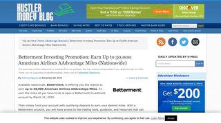 Betterment Investing Promotion: 30,000 AAdvantage Miles (Nationwide)