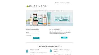 Pharmaca Feel Better Rewards - Login