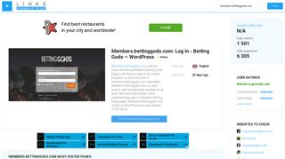 Visit Members.bettinggods.com - Log In ‹ Betting Gods — WordPress.