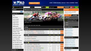 World Sports Betting - SA's Premier Sports Betting Site