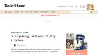 9 Surprising Facts About Betty Crocker | Taste of Home