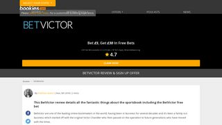 BetVictor UK Review - February 2019 Sign Up Offer - Bookies.com