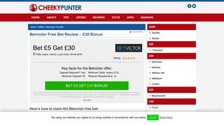 BetVictor Free Bet February 2019 - Bet £5 Get £30 Bonus