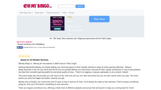 Betway Bingo | New bingo site | 300% Welcome Bonus - OhMyBingo