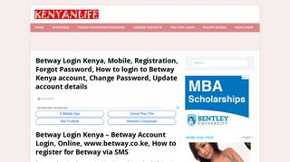 Betway Login Kenya - How to login, www.betway.co.ke, Forgot ...