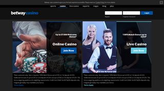 Online Casino Betway | Play Casino Games Online - up to £1,000 ...