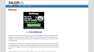 Betway Uganda login - mobile app download & registration guide - ug ...