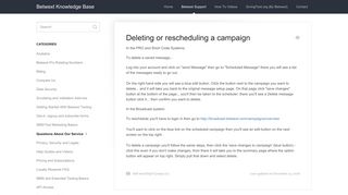 Deleting or rescheduling a campaign - Betwext Knowledge Base