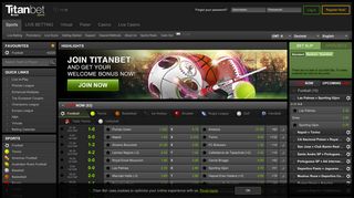 Enjoy live betting with Titan Bet and bet in play on all your favourite ...
