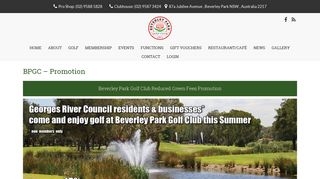 BPGC - Promotion - Beverley Park Golf Club