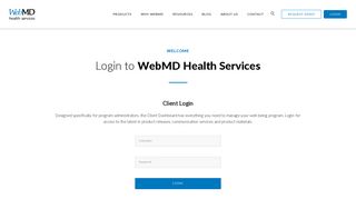 Login - WebMD Health Services