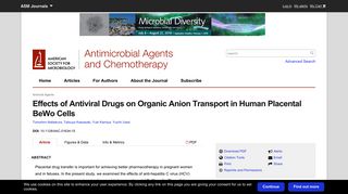 Effects of Antiviral Drugs on Organic Anion Transport in Human ...