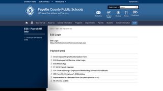 ESS - Payroll/HR Info / Employee Self Service (ESS) - Fayette County ...