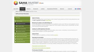 San Antonio Housing Authority - Application Process
