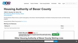Housing Authority of Bexar County, TX | Section 8 and Public Housing
