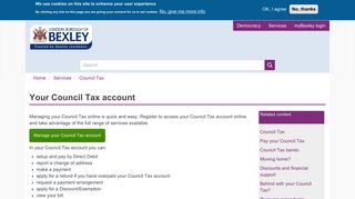 Your Council Tax account | London Borough of Bexley