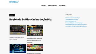 Login - Beyblade Games - Beyblade Battles - mywebcat.info