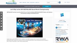 Let It Rip! at the 2018 BEYBLADE Burst World Championship ...