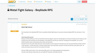 Metal Fight Galaxy - Beyblade RPG - World Beyblade Organization