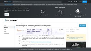 Install beyluxe messenger in ubuntu system - Super User
