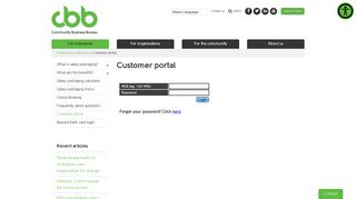 Customer portal - Community Business Bureau