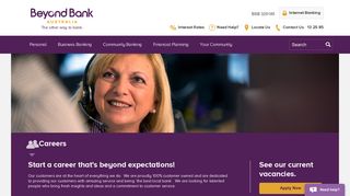 Careers | See our current vacancies and apply now | Beyond Bank