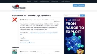 Beyond Tells 2.0 Launched - Sign up for FREE — Red Chip Poker Forum