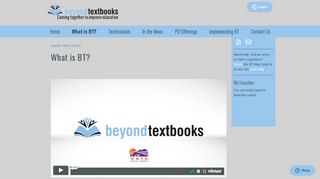 What is BT? - Beyond Textbooks