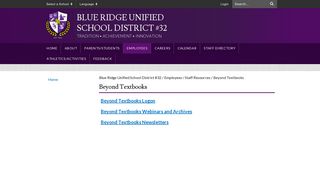 Beyond Textbooks - Blue Ridge Unified School District #32