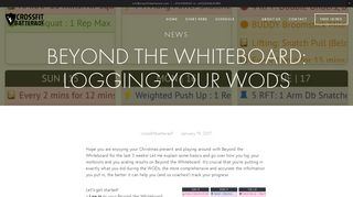 BEYOND THE WHITEBOARD: LOGGING YOUR WODS — CrossFit ...