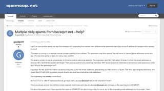 Multiple daily spams from bezeqint.net -- help? - SpamCop ...