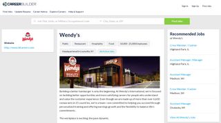 Work at Wendy's - Bridgeman Foods | CareerBuilder
