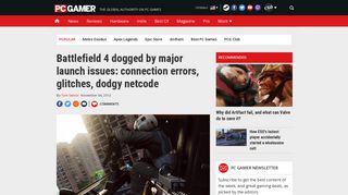 Battlefield 4 dogged by major launch issues: connection errors ...